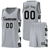 Custom Personalized Side Two-Color Triangle Splicing Sports Uniform Basketball Jersey For Youth