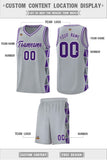 Custom Hip Hop Side Two-Color Triangle Splicing Sports Uniform Basketball Jersey Add Logo Number