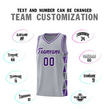 Custom Hip Hop Side Two-Color Triangle Splicing Sports Uniform Basketball Jersey Add Logo Number