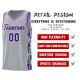 Custom Hip Hop Side Two-Color Triangle Splicing Sports Uniform Basketball Jersey Add Logo Number