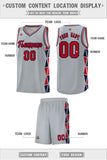 Custom Hip Hop Side Two-Color Triangle Splicing Sports Uniform Basketball Jersey Text Logo Number