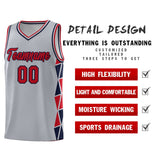 Custom Hip Hop Side Two-Color Triangle Splicing Sports Uniform Basketball Jersey Text Logo Number