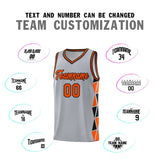 Custom Hip Hop Side Two-Color Triangle Splicing Sports Uniform Basketball Jersey Printed Logo Number