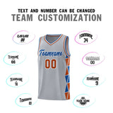 Custom Hip Hop Side Two-Color Triangle Splicing Sports Uniform Basketball Jersey Printed Logo Number