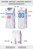 Custom Personalized Side Two-Color Triangle Splicing Sports Uniform Basketball Jersey For Adult