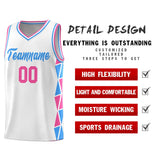 Custom Personalized Side Two-Color Triangle Splicing Sports Uniform Basketball Jersey For Adult