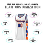 Custom Personalized Side Two-Color Triangle Splicing Sports Uniform Basketball Jersey For Youth