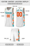 Custom Hip Hop Side Two-Color Triangle Splicing Sports Uniform Basketball Jersey Add Logo Number