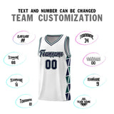 Custom Hip Hop Side Two-Color Triangle Splicing Sports Uniform Basketball Jersey Text Logo Number