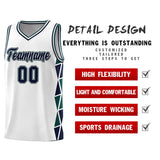 Custom Hip Hop Side Two-Color Triangle Splicing Sports Uniform Basketball Jersey Text Logo Number