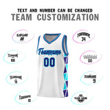 Custom Hip Hop Side Two-Color Triangle Splicing Sports Uniform Basketball Jersey Printed Logo Number