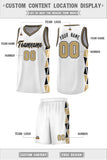 Custom Personalized Side Two-Color Triangle Splicing Sports Uniform Basketball Jersey For Adult