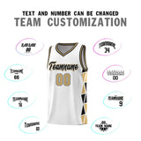 Custom Personalized Side Two-Color Triangle Splicing Sports Uniform Basketball Jersey For Adult