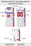 Custom Personalized Side Two-Color Triangle Splicing Sports Uniform Basketball Jersey For Youth