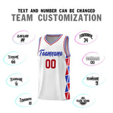 Custom Personalized Side Two-Color Triangle Splicing Sports Uniform Basketball Jersey For Youth