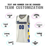 Custom Hip Hop Side Two-Color Triangle Splicing Sports Uniform Basketball Jersey Printed Logo Number
