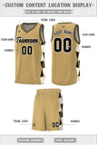 Custom Hip Hop Side Two-Color Triangle Splicing Sports Uniform Basketball Jersey Text Logo Number