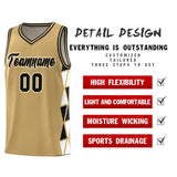 Custom Hip Hop Side Two-Color Triangle Splicing Sports Uniform Basketball Jersey Text Logo Number