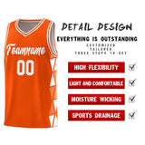 Custom Personalized Side Two-Color Triangle Splicing Sports Uniform Basketball Jersey For Adult
