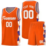 Custom Personalized Side Two-Color Triangle Splicing Sports Uniform Basketball Jersey For Youth