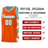 Custom Hip Hop Side Two-Color Triangle Splicing Sports Uniform Basketball Jersey Add Logo Number