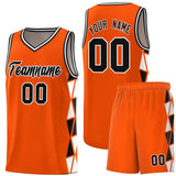 Custom Hip Hop Side Two-Color Triangle Splicing Sports Uniform Basketball Jersey Text Logo Number