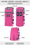 Custom Personalized Side Two-Color Triangle Splicing Sports Uniform Basketball Jersey For Adult