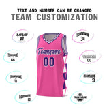 Custom Personalized Side Two-Color Triangle Splicing Sports Uniform Basketball Jersey For Youth