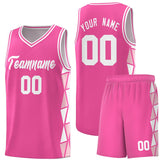 Custom Hip Hop Side Two-Color Triangle Splicing Sports Uniform Basketball Jersey Add Logo Number