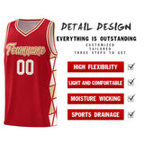 Custom Personalized Side Two-Color Triangle Splicing Sports Uniform Basketball Jersey For Youth