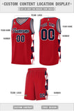Custom Hip Hop Side Two-Color Triangle Splicing Sports Uniform Basketball Jersey Add Logo Number