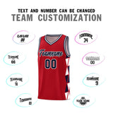 Custom Hip Hop Side Two-Color Triangle Splicing Sports Uniform Basketball Jersey Add Logo Number