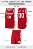 Custom Hip Hop Side Two-Color Triangle Splicing Sports Uniform Basketball Jersey Text Logo Number