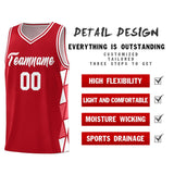 Custom Hip Hop Side Two-Color Triangle Splicing Sports Uniform Basketball Jersey Text Logo Number