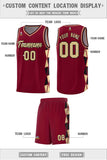 Custom Personalized Side Two-Color Triangle Splicing Sports Uniform Basketball Jersey For Adult
