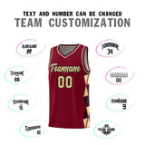 Custom Personalized Side Two-Color Triangle Splicing Sports Uniform Basketball Jersey For Adult