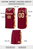 Custom Personalized Side Two-Color Triangle Splicing Sports Uniform Basketball Jersey For Youth