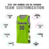 Custom Hip Hop Side Two-Color Triangle Splicing Sports Uniform Basketball Jersey Text Logo Number