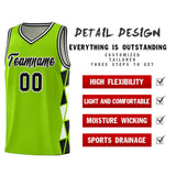 Custom Hip Hop Side Two-Color Triangle Splicing Sports Uniform Basketball Jersey Text Logo Number