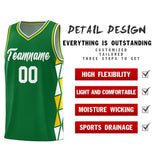 Custom Personalized Side Two-Color Triangle Splicing Sports Uniform Basketball Jersey For Adult