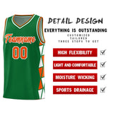 Custom Personalized Side Two-Color Triangle Splicing Sports Uniform Basketball Jersey For Youth