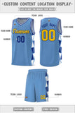 Custom Personalized Side Two-Color Triangle Splicing Sports Uniform Basketball Jersey For Adult