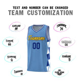 Custom Personalized Side Two-Color Triangle Splicing Sports Uniform Basketball Jersey For Adult