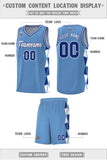 Custom Personalized Side Two-Color Triangle Splicing Sports Uniform Basketball Jersey For Youth