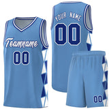 Custom Personalized Side Two-Color Triangle Splicing Sports Uniform Basketball Jersey For Youth