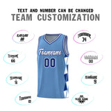 Custom Personalized Side Two-Color Triangle Splicing Sports Uniform Basketball Jersey For Youth