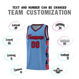 Custom Hip Hop Side Two-Color Triangle Splicing Sports Uniform Basketball Jersey Add Logo Number
