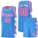 Custom Hip Hop Side Two-Color Triangle Splicing Sports Uniform Basketball Jersey Text Logo Number