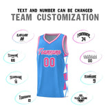 Custom Hip Hop Side Two-Color Triangle Splicing Sports Uniform Basketball Jersey Text Logo Number