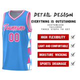 Custom Hip Hop Side Two-Color Triangle Splicing Sports Uniform Basketball Jersey Text Logo Number